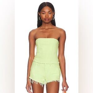 Superdown Dominique Denim Top and Short SET size Medium